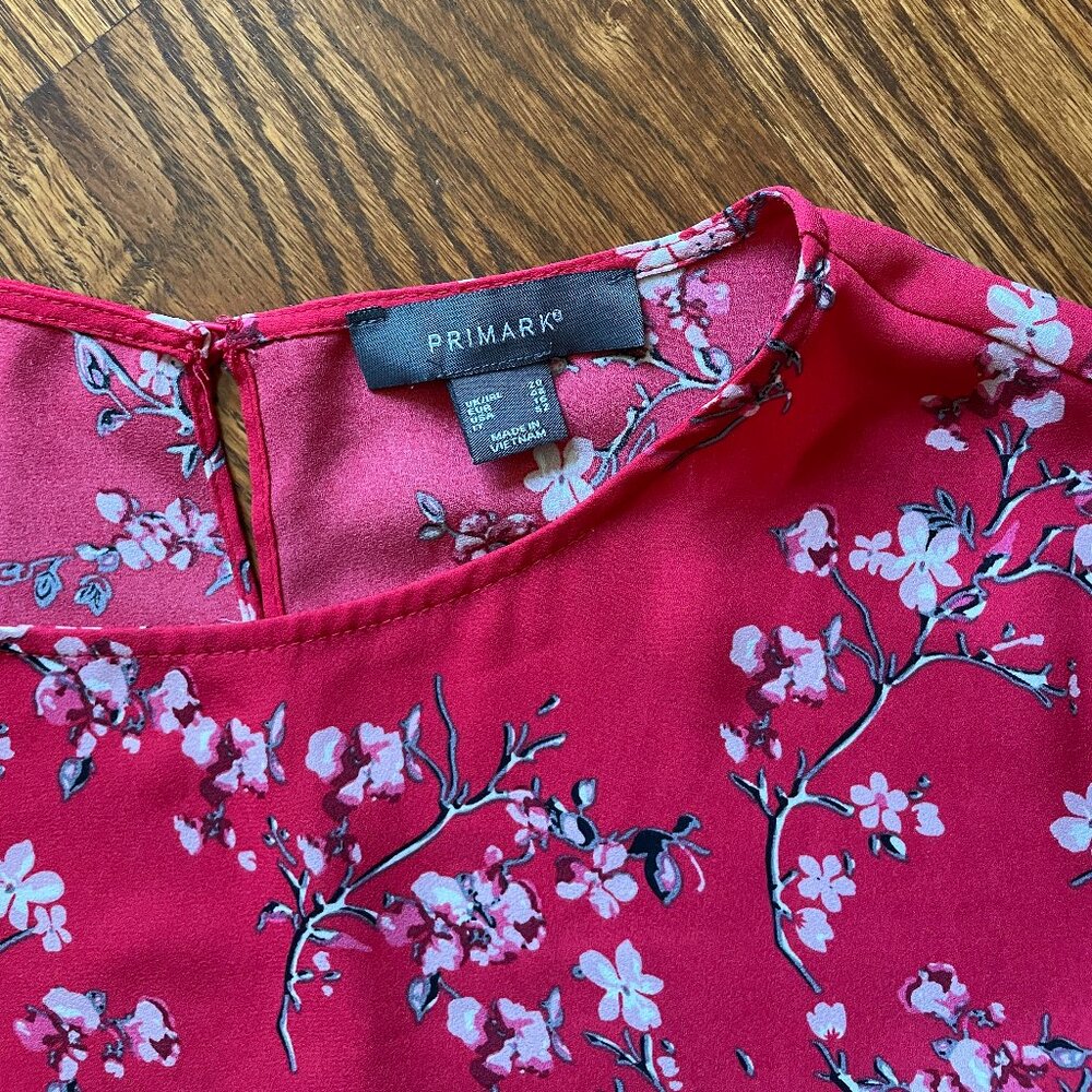 Primark Cherry Blossom Floral Blouse - Size 16 - Picture 2 of 5